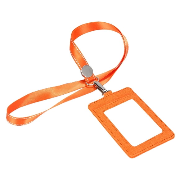 MesaSe Badge Holder with Lanyard Wear-resistant Anti-scratch Fine Texture Multi-purpose Protect Portable ID Badge Card Holder Office Supplies