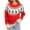 Red, variant on LUOGENLI Cardigan Sweaters for Women Long Women's Knit Pullover Sweater Floral Jacquard Pattern Casual Comfortable Round Neck Tops for Fall Winter Everyday Wear Soft Cozy Yarn Red Size XL
