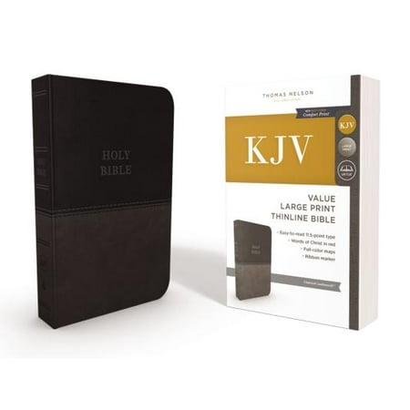 KJV, Thinline Bible, Large Print, Imitation Leather, Red Letter (Best Bible Version For Beginners)