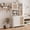 White, variant on Kitchen Pantry Cabinet with Adjustable Shelf, Tall Storage Cabinet with Drawer & Rattan Doors, Food Pantry Cabinets for Kitchen, Dining Room, Green