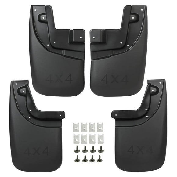 G-PLUS Heavy Duty Molded Mud Flaps Compatible with Toyota Tacoma with Fender Flares 2005-2015 Mud Guards Splash Front & Rear Mudguards Black Set of 4