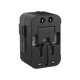 thumbnail image 2 of Adaptador de viaje TSIM universal todo en uno con puerto USB C negro, 2 of 5