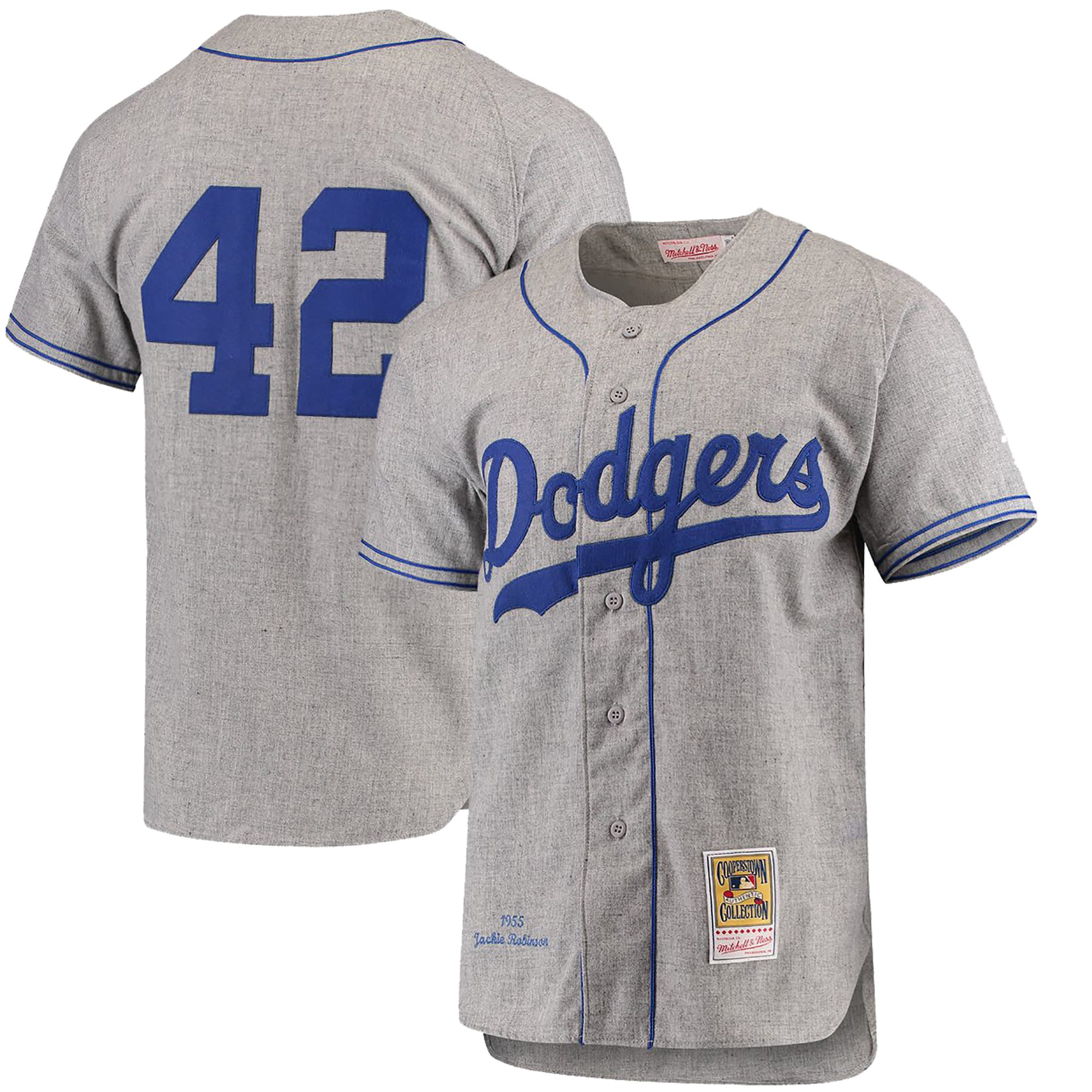 Men's Nike Jackie Robinson Brooklyn Dodgers Cooperstown Collection Light  Blue Jersey