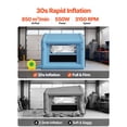 thumbnail image 4 of Inflatable Paint Booth 9.84x8.2x8.2ft with 550W Blower Air Filter System Triangular Roof for Bicycle Motorcycle Automotive Painting, 4 of 6