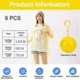 thumbnail image 2 of Ponchos de Pluie Jetables pour Adultes/enfants (Lot de 6) Ponchos d'Urgence Plus Épais (Rouge, Jaune, Rouge) Emballage à Billes, 2 of 5