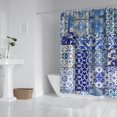 thumbnail image 3 of Extra Long Boho Shower Curtain 72x84 Inches - Vintage Floral & Tropical Leaves Pattern, Waterproof Bohemian Bathroom Decor with 12 Hooks, Tribal Rustic Style, 3 of 5