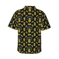 thumbnail image 4 of Xecao Pineapple print Hawaiian shirt - a stylish short-sleeve button-down for men, perfect for casual beach and tropical outings., 4 of 9