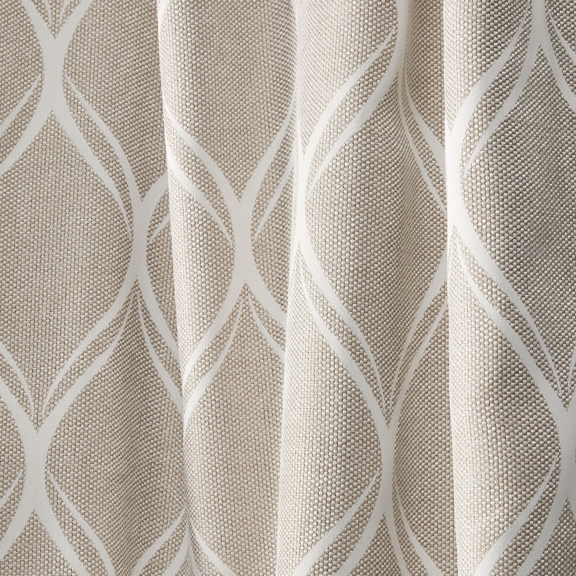 Nicole Miller Circuit Room Darkening Blackout Hidden Tab/Rod Pocket Top Curtain Panel Pair, 52"x96", Linen