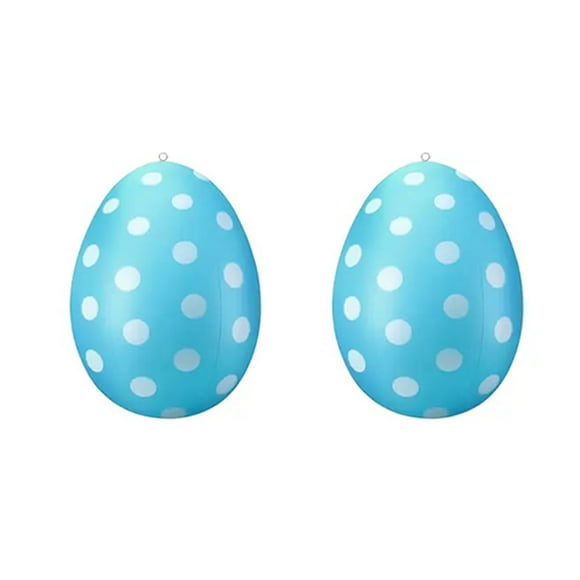 Matsuzay Paquete de 2 globos inflables para fiestas que añaden color a la decoración de fiestas. Huevos de Pascua inflables. Kits de decoración para fiestas azul