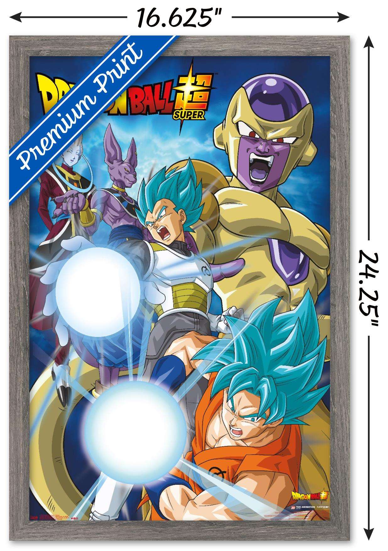 Dragon Ball: Super - Return Wall Poster, 14.725" x 22.375", Framed