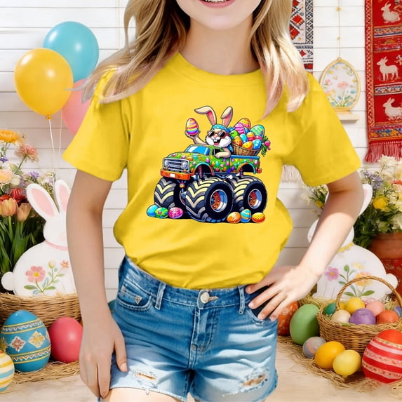 Bunny Face with Sunglasses Cap Easter T-Shirt Day for Kids T-Shirt Easter Shirts Bunny Tshirt Short Sleeve Tee Funny Rabbit Graphic Top Basic Base Shirt for Boy Girl