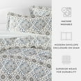thumbnail image 5 of Noble Linens Oasis Taupe 3-Piece Patterened Duvet Cover Set, Queen, 5 of 6
