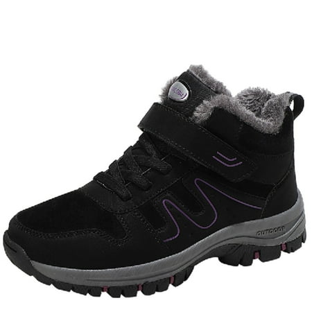 

Women Shoes Sneakers Couple Models Womens Middle Aged And Elderly Hook Loop Plus Velvet Thickening Non Slip Wear Comfortable Cotton Shoes Warm Sports Cotton Shoes