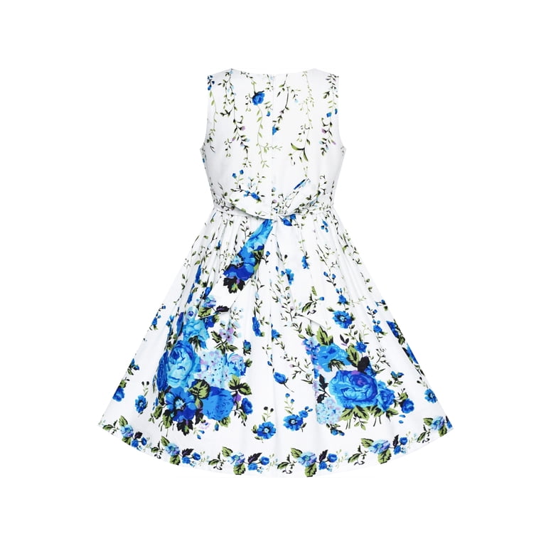 blue floral cotton dress Chloe Dress main image 0