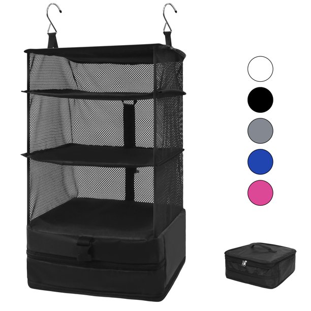 Caroeas XLarge Portable Hanging Travel Shelves, Packing Cube Organizer