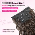 thumbnail image 2 of Extensiones de cabello REECHO Curly, 60 cm, marrón chocolate, 4 unidades, 2 of 8