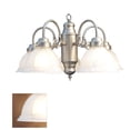 thumbnail image 4 of Woodbridge Lighting Basic 24" 5-light Steel & Glass Chandelier in White, 4 of 4