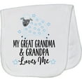 thumbnail image 2 of Inktastic My Great Grandpa and Grandma Love Me Boy Lamb Baby Burp Cloth, 2 of 3