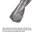 thumbnail image 4 of Uxcell 16.5mm Reduced Shank Cemented Carbide Twist Drill Bits, 1/2 Inch Straight Shank, 4 of 5