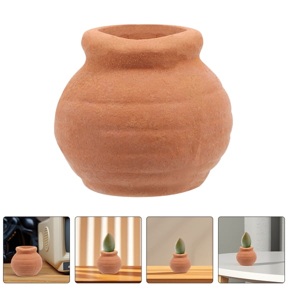 WHAMVOX 4pcs Mini Terracotta Planters for Succulents Small Clay Pots with Drainage Holes for Indoor Gardening
