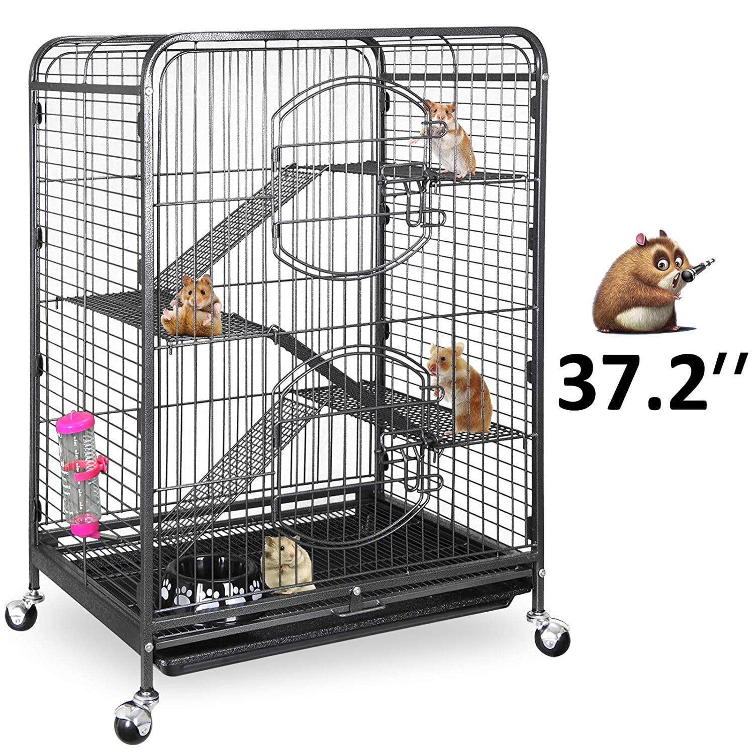 Large Ferret Cage Chinchilla Rabbit Hamster Guinea Pig Rat House Metal Habitat 