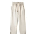 thumbnail image 1 of AherBiu Plus Size Sweatpants for Men Drawstring Elastic Waist Loose Open Bottom Lightweight Pants with Pockets Athletic Pants, 1 of 8