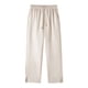 thumbnail image 1 of Pantalones de hombre de longitud completa, color liso, cintura elástica, bolsillo recto, pantalones de celebridad finos, pantalones de hombre, 1 of 8