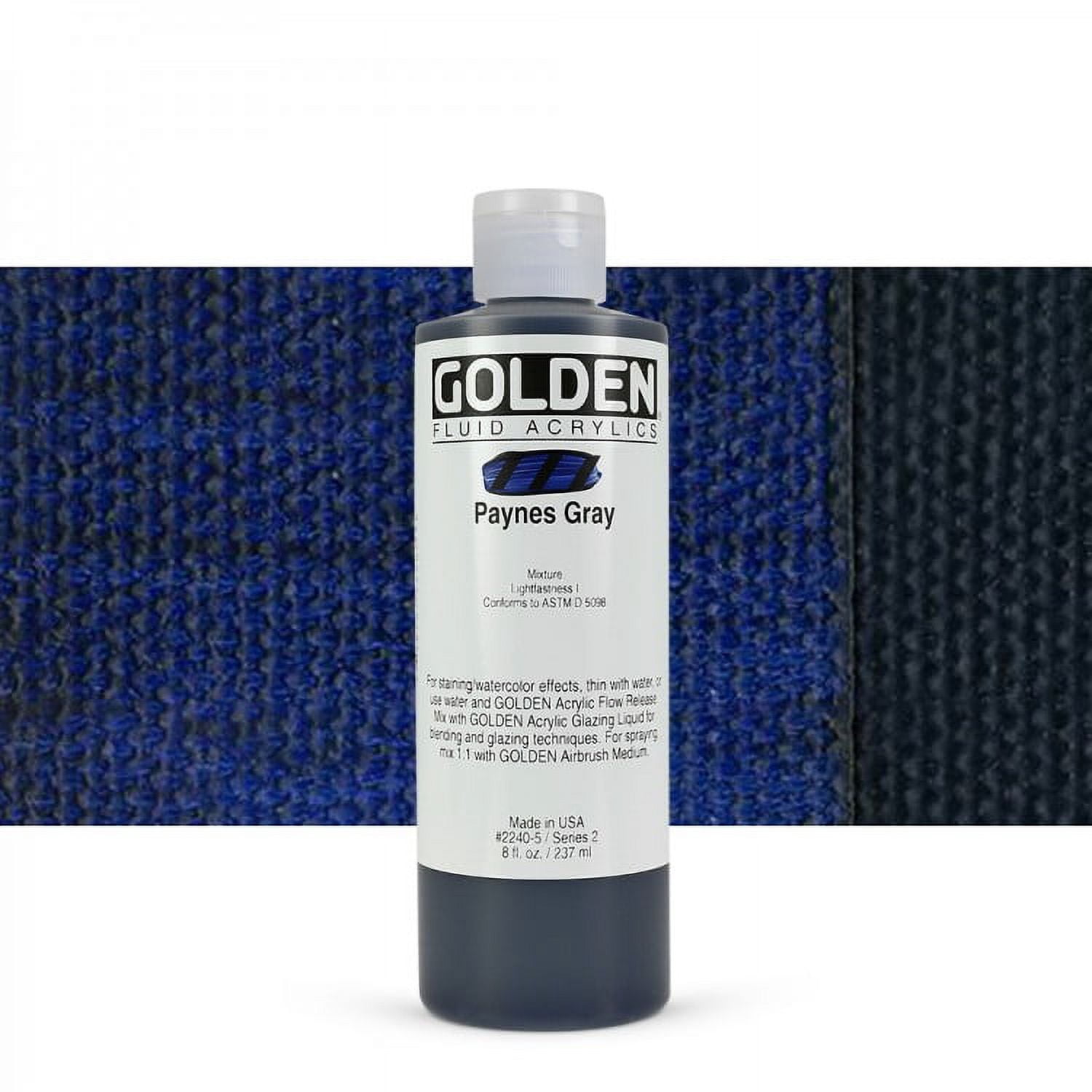 Golden Fluid Acrylic Paint, 8 oz, Paynes Gray