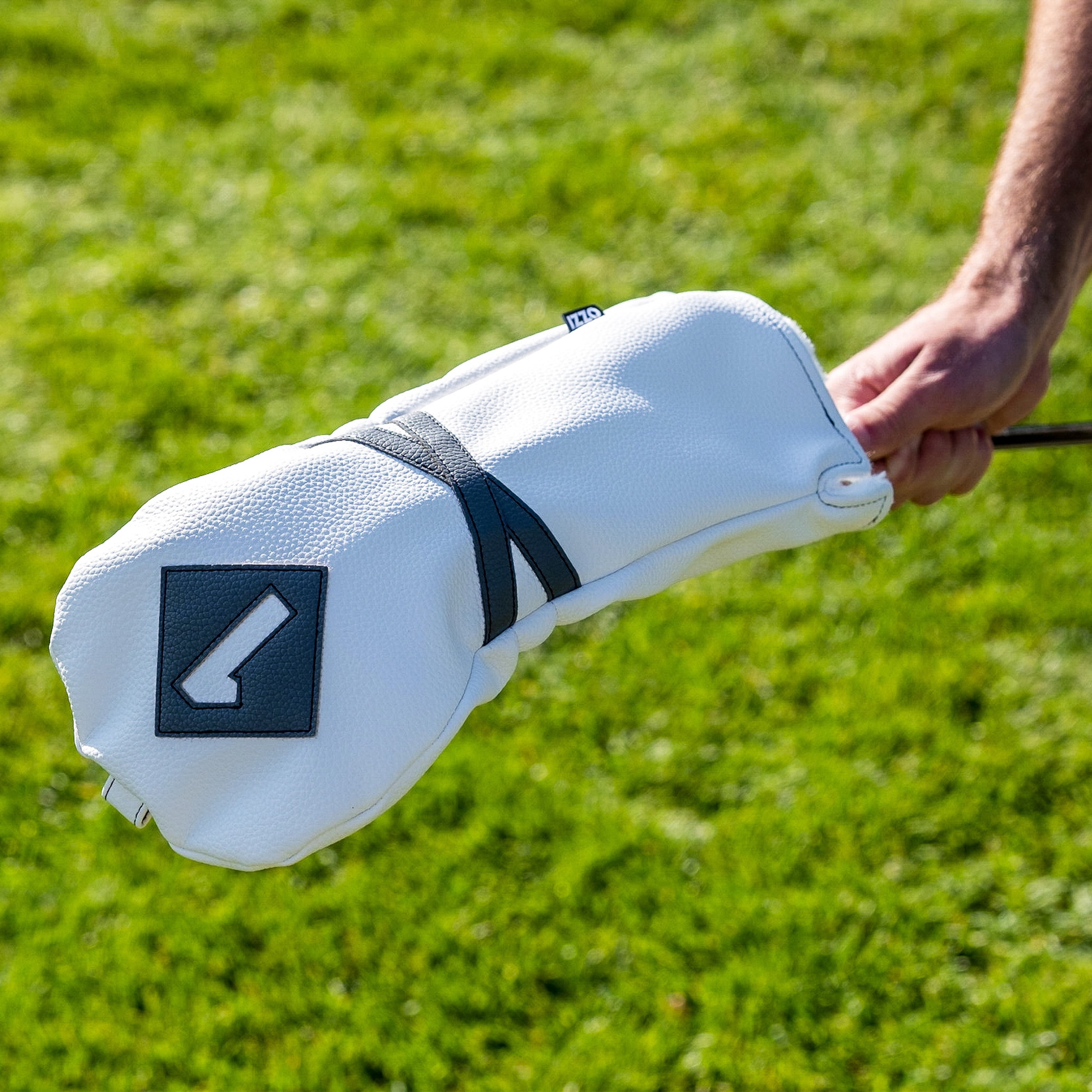 Izzo Golf Driver Club Headcover, White/Gray