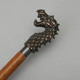 thumbnail image 5 of Walking Cane for Mens and Womens Handmade Decorative Cane for Mom and Dad Stylish Walking Stick 36 Inch Non-slip Travel Folding Cane Brown Snake Shaft with Antique Lion Handle, 5 of 5