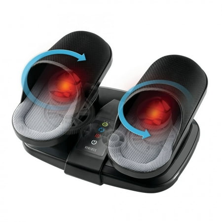 HoMedics Shiatsu Flex Ankle and Foot Massager with Heat and Gentle Air Compression  Adjustable Air Intensity  2 Unique Massage Mode