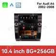 thumbnail image 2 of ZWNAV 10.4 inch Android 13 Tesla Style For Audi A4 2002-2008 Car GPS Navigation Carplay Auto Radio Stereo Multimedia Player Head Unit, 2 of 14
