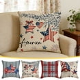 thumbnail image 6 of 4th of July Pillow Covers Set of 4,18x18 Inch,Decor Patriotic America USA Holiday Pillow Case Independence Memorial Day Decoration for Home Sofa Couch Red White and Blue, 6 of 6