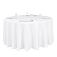 thumbnail image 1 of Ltc Linens 120 In Round Tablecloth For 60 Inch Round Table - White Round Table Cover - Washable, Wrinkle Resistant Polyester Fabric Cloth For Wedding, Party, 1 of 5