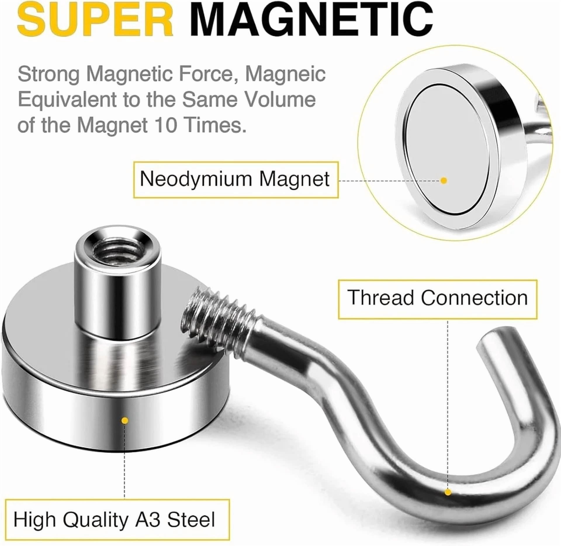 Diymag Magnetic Hooks, 30Lbs+ Magnet Hook 2025 Cruise Cabin Ship Essentials Heav