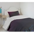 thumbnail image 4 of Ambesonne Ombre Quilted Bedspread Set 2 Pcs, Floral Like Swirls Frame, Twin Size, Multicolor, 4 of 6