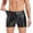 Black, variant on YLSDY Men's PU Leather Shorts Elastic Waist Shorts Rave Hot Short Pants with Pockets Casual Streetwear Clubwear Black M