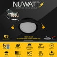 thumbnail image 2 of NuWatt 12 Pack, 4 Inch Black Gimbal LED Recessed Lighting, 2700K/3000K/3500K/4000K/5000K Selectable, 630LM, Dimmable, Damp Rated, Canless Adjustable Directional Lights for Sloped Ceilings, JBox, 2 of 10
