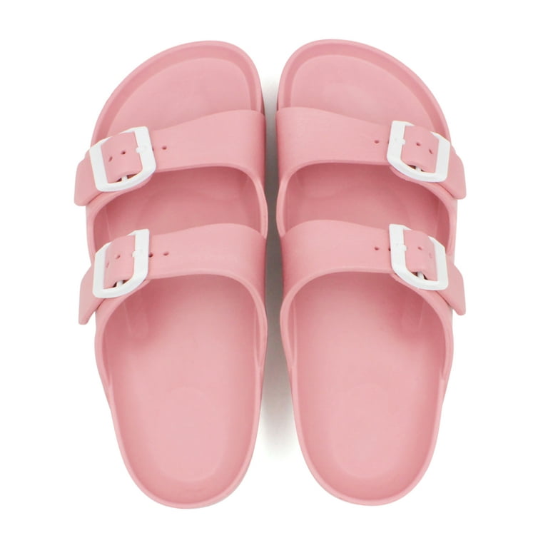 LAVRA Women Plaform EVA Slides Sandals | Adjustable Double Buckle Flatform  Shoes | Rubber Beach Sandals | Casual Footbed waterproof Flat Sandals Women