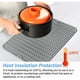thumbnail image 3 of Tapete de silicona para secar platos, organizador para fregadero, soporte para fregadero de cocina, resistente al calor y antideslizante, tapete de silicona para secar platos, negro, 3 of 5
