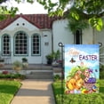 thumbnail image 2 of Happy Easter Bunny Eggs Basket Lilies Flowers Double Sided House Flag Garden Banner 28" x 40", Easter Rabbit Eggs Spring Butterfly Welcome Garden Flags for Anniversary Yard Outdoor Decoration, 2 of 4