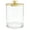 Clear/Soft Brass, variant on mDesign Large Plastic Bathroom Apothecary Canister Jar, 4 Pack, Clear/Rose Gold