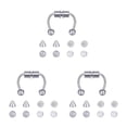 thumbnail image 4 of Guardoinrt Xiangbala Magnetic Fake Septum Nose Rings Hoop for Women Chic and Sophisticated Acrylic Silver 3Set, 4 of 6