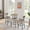 Grey, variant on EUROCO 3-Piece Round Bar Table Set for 2, Wood Tabletop and Chairs with PU Backrest, Shelf, Small Dining Table for Kitchen Breakfast Nook Living Room Dinette,Grey