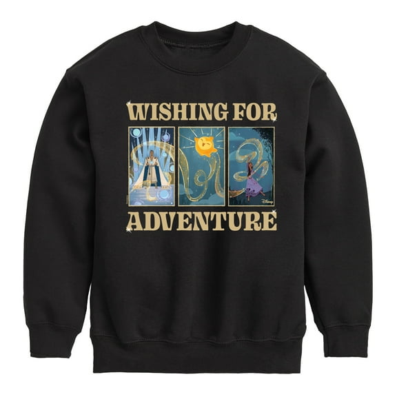 Disney Wish - Wishing For Adventure Grid - Toddler & Youth Crewneck Fleece Sweatshirt