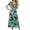 Green, variant on IROINNID Casual Dresses For Women Going Out Loose V-Neck Short Sleeve Strip Long Dress