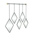 thumbnail image 6 of DecMode 27" x 27" Black Diamond Shapes Wall Mirror with Hanging Bar, 6 of 8