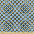 thumbnail image 1 of Ethnic Sofa Upholstery Fabric by the Yard, Abstract Sun Patterns with Tile Like Geometrical Design in Summer Colors, Decorative Fabric for DIY and Home Accents, Sky Blue Grey Mustard by Ambesonne, 1 of 5