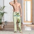 thumbnail image 5 of Uemuo Avocado for Exercise Pattern Men's Wide Leg Palazzo Lounge Pants with Pockets Light Weight Loose Comfy Casual Pajama Pants-X-Large, 5 of 9