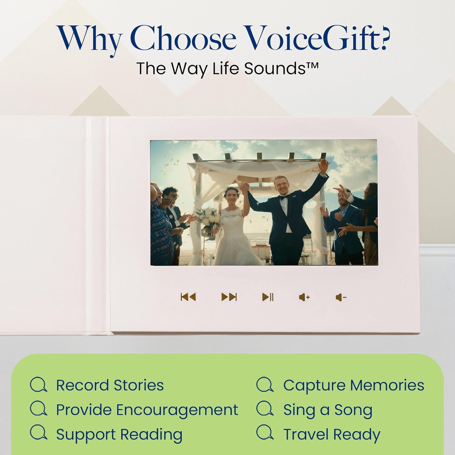 Programmable HD Video Book - Greeting Card Included Audio and Video Recorder for Wedding, Engagement, Christmas, Anniversary, Birthday with 8GB Memory